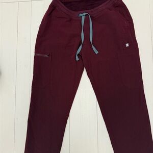 Figs Maternity Maroon Scrub Pant (Petite)